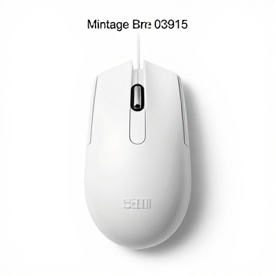 Mouse Vintage Branco 03915
