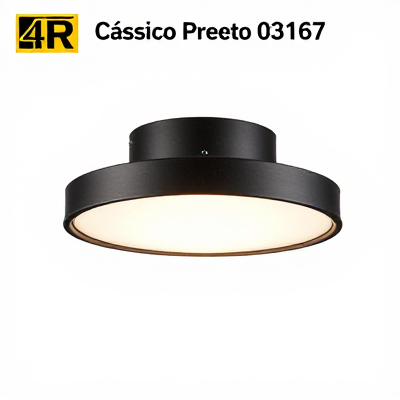 Luminária Clássico Preto 03167