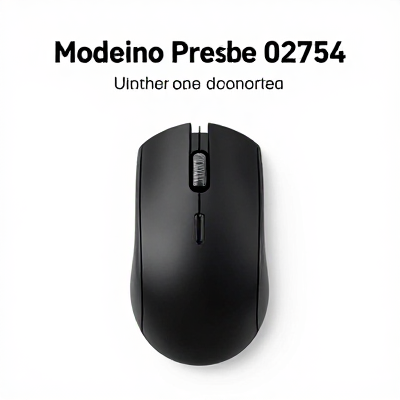 Mouse Moderno Preto 02754