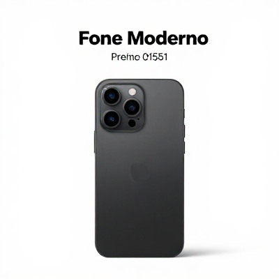 Fone Moderno Preto 01551
