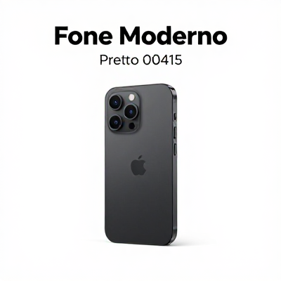 Fone Moderno Preto 00415
