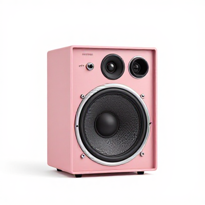 Caixa de Som Vintage Rosa 03526