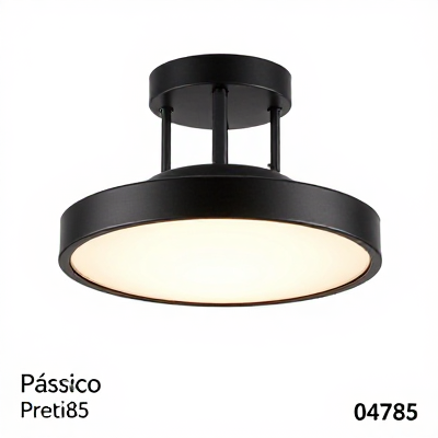 Luminária Clássico Preto 04785