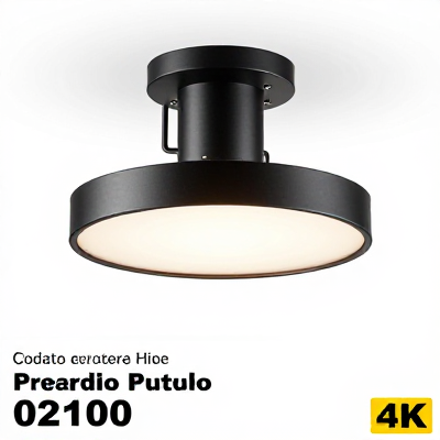 Luminária Moderno Preto 02100