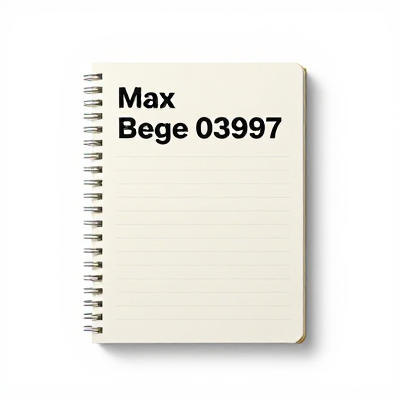 Notebook Max Bege 03997