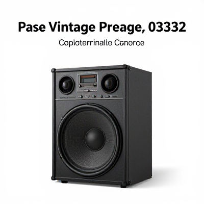 Caixa de Som Vintage Preto 03332