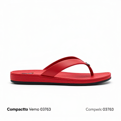 Chinelo Compacto Vermelho 03763